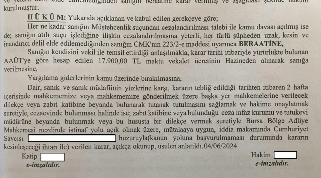 müstehcenlik suçu beraat kararı